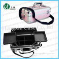 Pink Aluminum Makeup Train Case Cosmetic Case